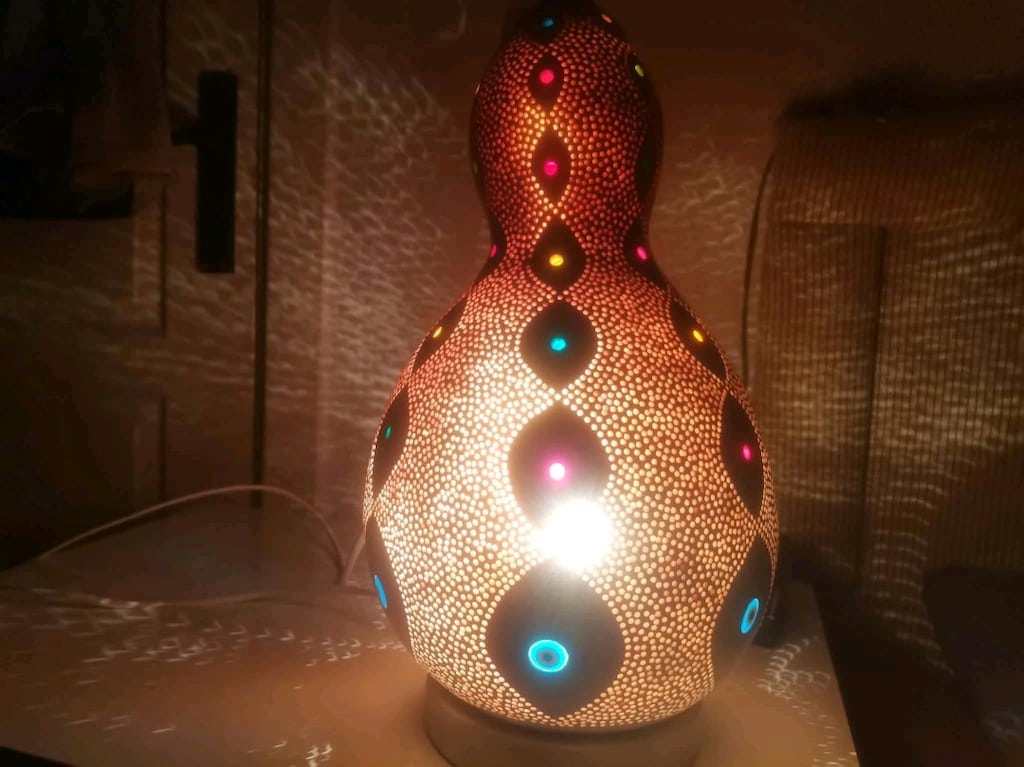 Abajur süs kabağı kırık çatlak yok - 4