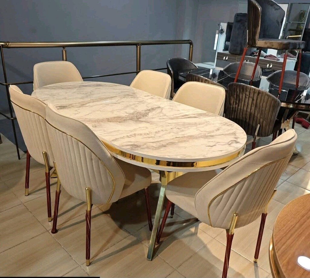 LÜX KALİTELİ HAYGLAS MDF MASA VE 6 ADET LÜX SANDALYE - 3