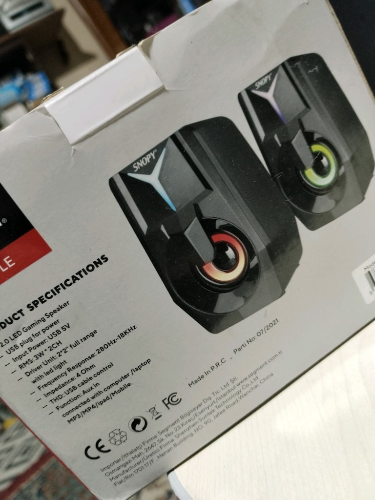 YENİ KUTUSUNDA SNOPY MARKA MİNİ USB İLE ÇALIŞAN BİLGİSAYAR HOPARLÖRÜ - 2