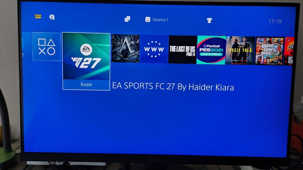 PS4 Slim 1 TB, FC27 + 16 Oyunlu, Çift Orijinal Kollu, Tertemiz - 6