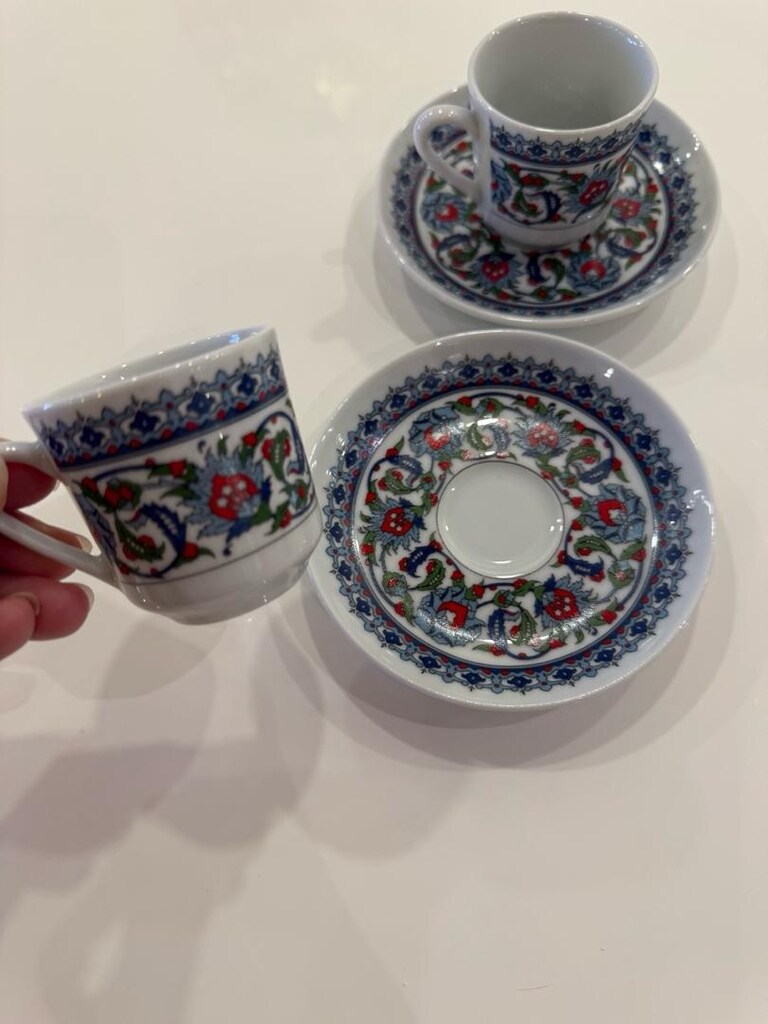 Yeni 2 kişilik güral porselen kahve fincanı - 6