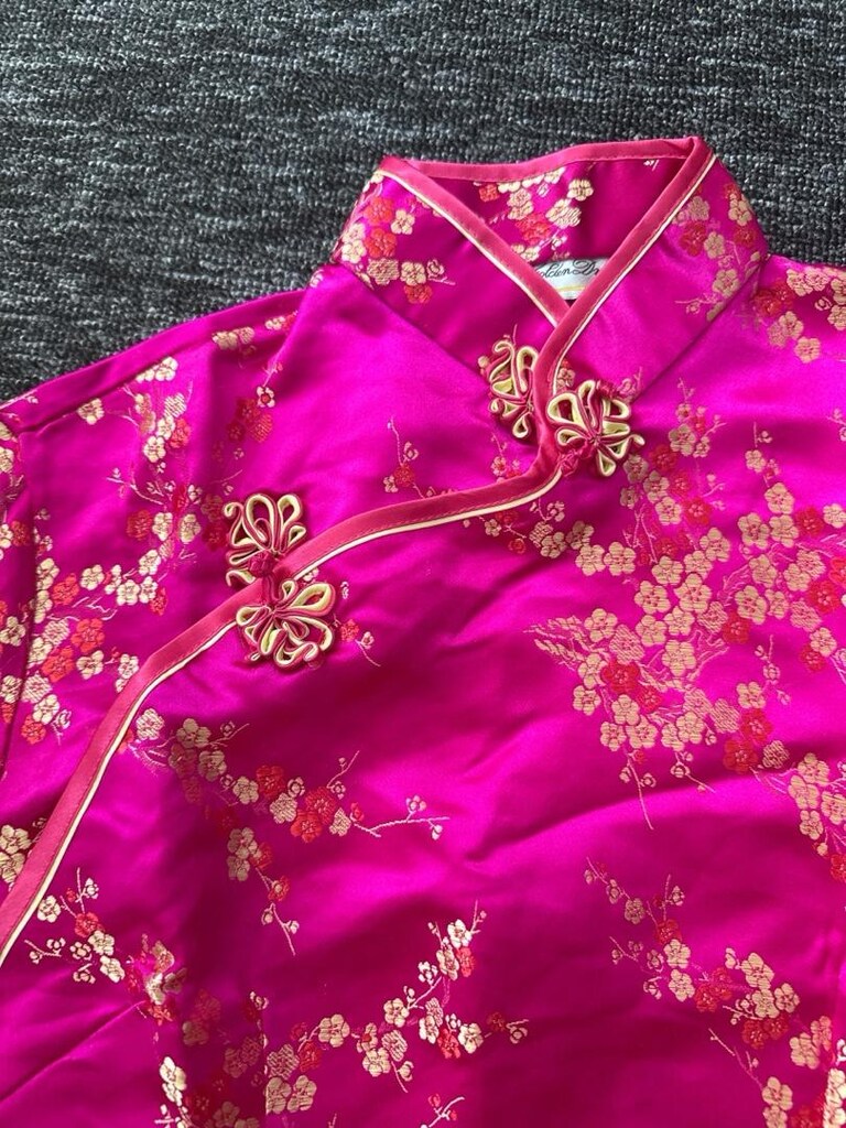 Çin Japon geleneksel cheongsam kimono elbise - 2