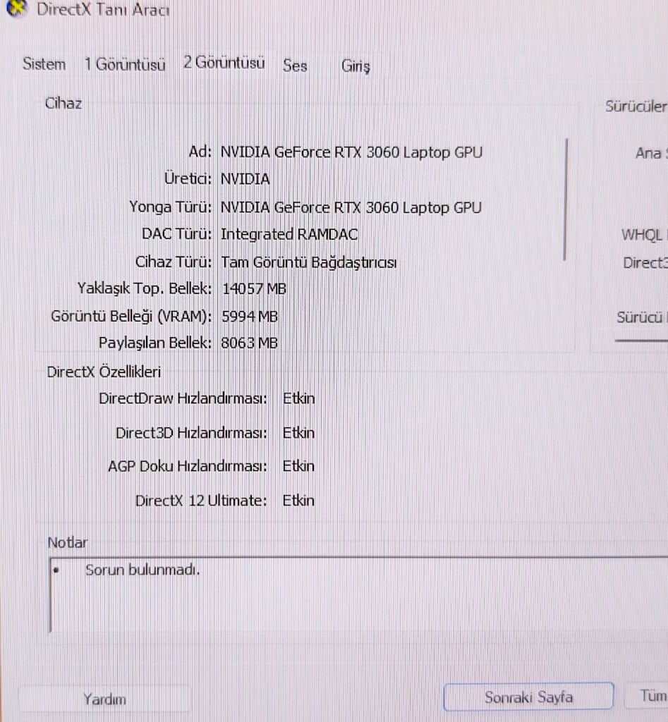 MONSTER T7 / RTX3060 / 300 HZ / 130W / 16 RAM / 1 TB SSD / İ7 İŞLEMCİ - 7