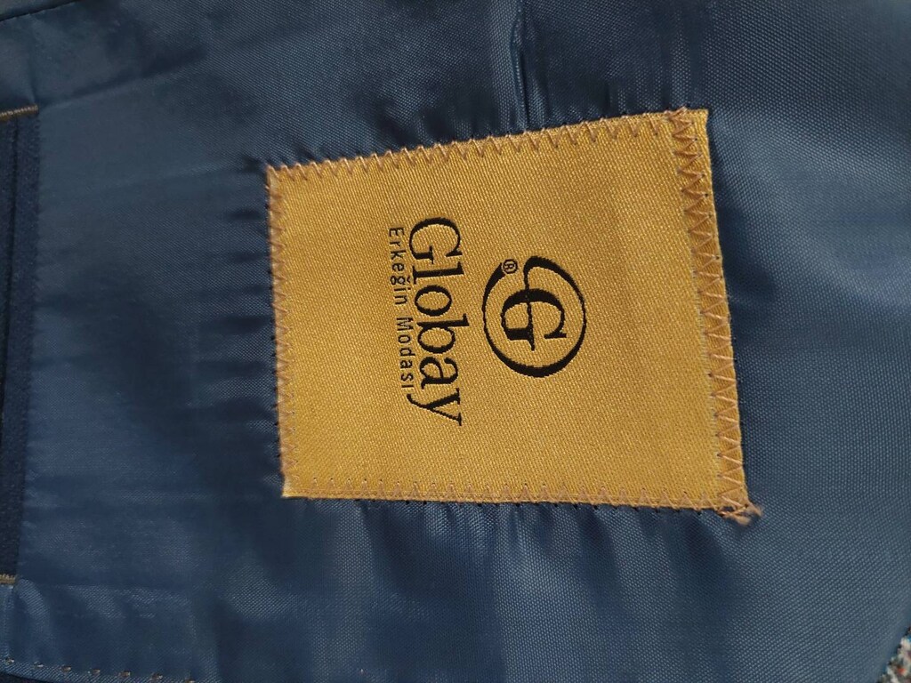 GLOBAY parlement mavi takım elbise - 11