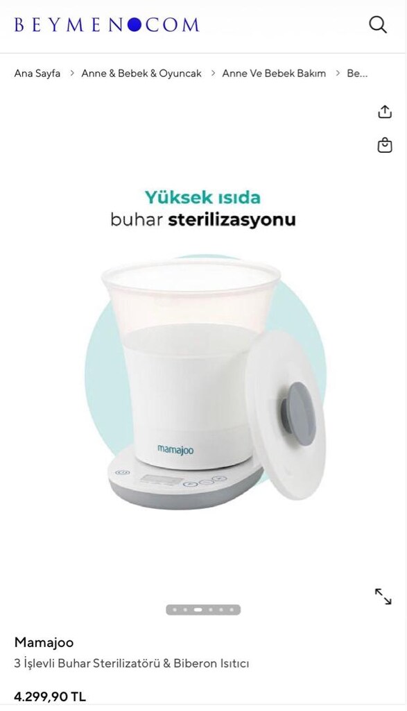 mamajoo3 İşlevli Buhar Sterilizatörü & Biberon Isıtıcı - 4