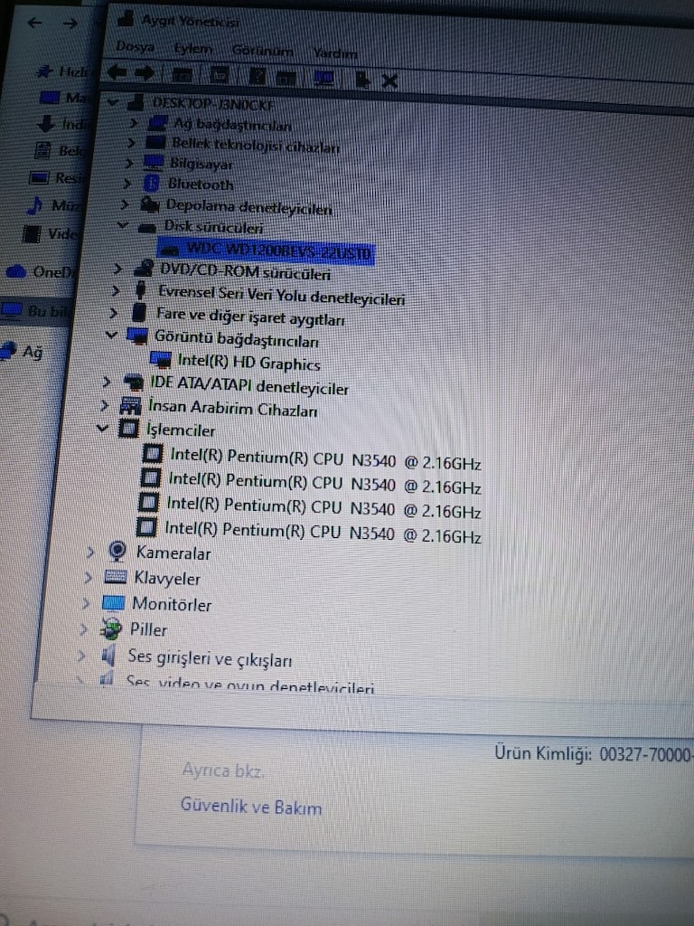 Toshiba Pentium N3540 4 Ram 120 HDD dizüstü laptop bilgisayar - 2
