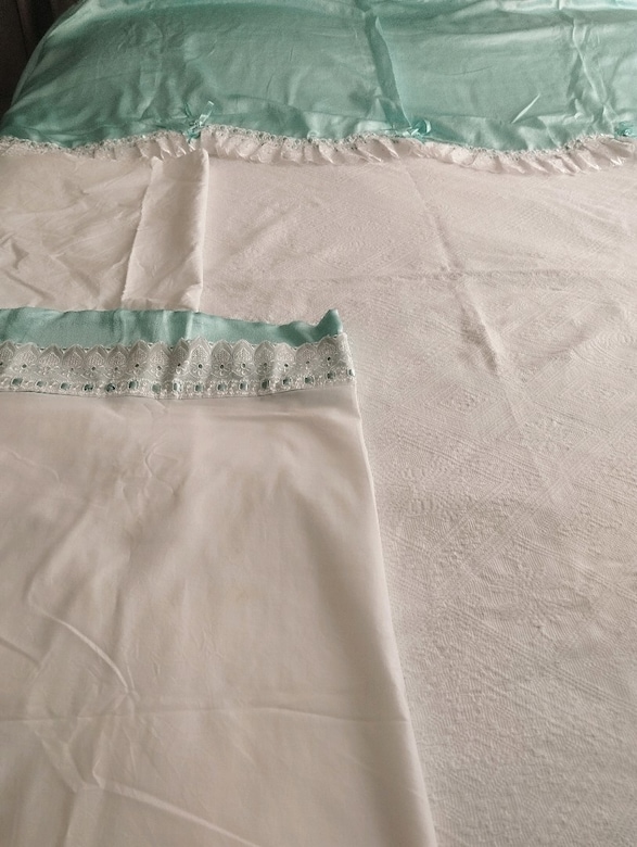 çift kişilik pike takımı 5 parça 1 kez kullanılmış tüm parçaları sıfır - 2