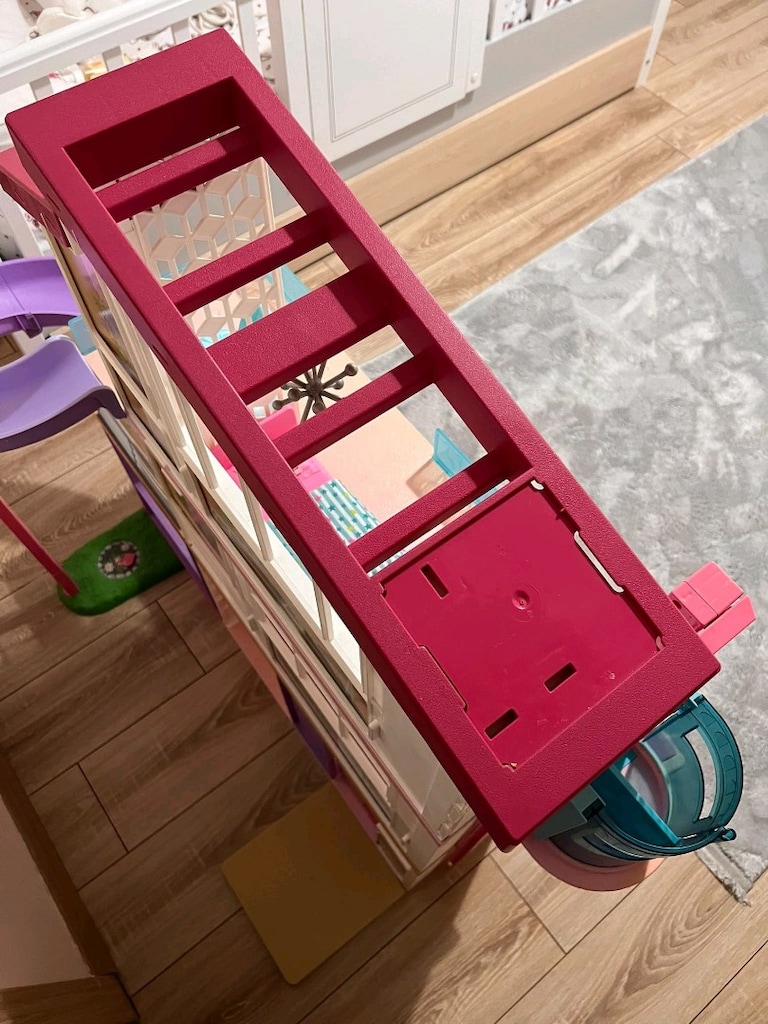 Kaydıraklı Asansörlü Büyük Oyuncak Barbie Evi – Arabalı, Çok Katlı - 14