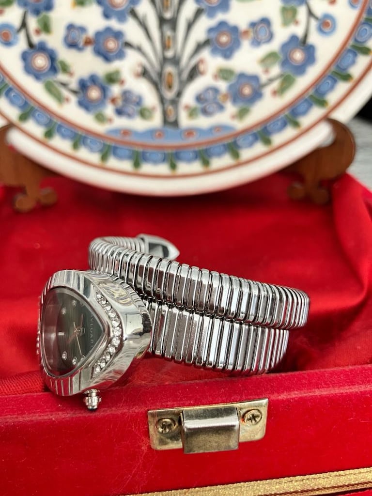 Bvlgari Yeşil Taşlı yılan kordon İnce Saat… - 4