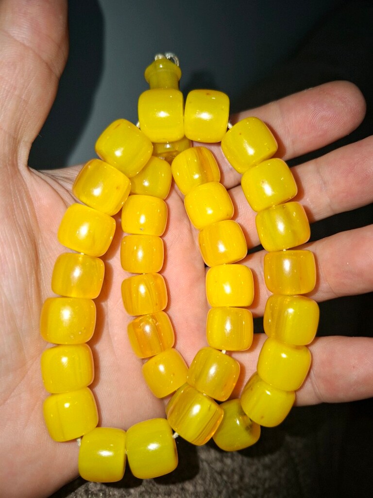 Osmanlı tadında sıkma kehribar tesbih - 5
