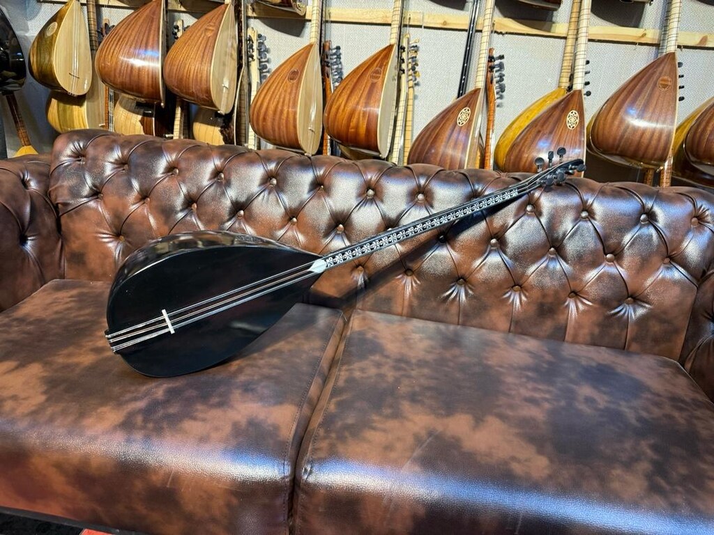 TAM PROFESYONEL 41 TEKNE SİYAH İNCİ UZUN SAP SAZ - 3