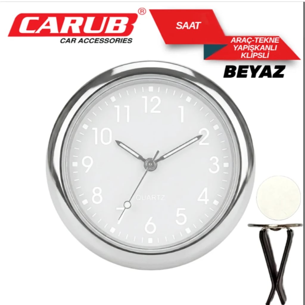 Zaman Saati Araç Tekne Yapışma+ Klips 4 CM Çap - 5