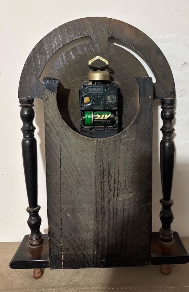 Vintage Singer Ahşap Dekoratif Quartz Duvar Saati - 7