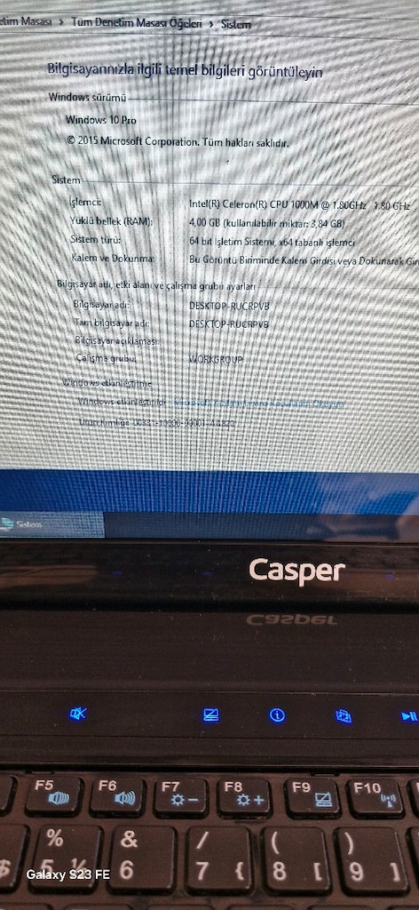CASPER LAPTOP ÇOK TEMİZ - 5