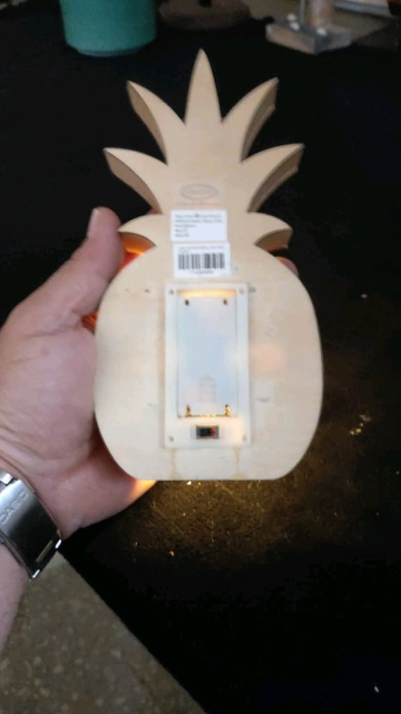LED Işıklı Ananas Gece Lambası- piller dahil - 5