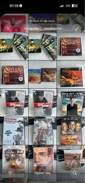Koleksiyonluk Orijinal DVD Film ve Müzik CD Arşivi (Çok Temiz)