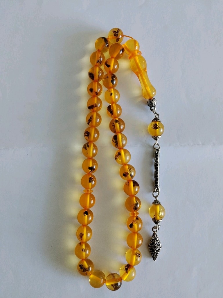 KARINCA FOSİLİ TOZ KEHRİBAR TESBİH. - 3