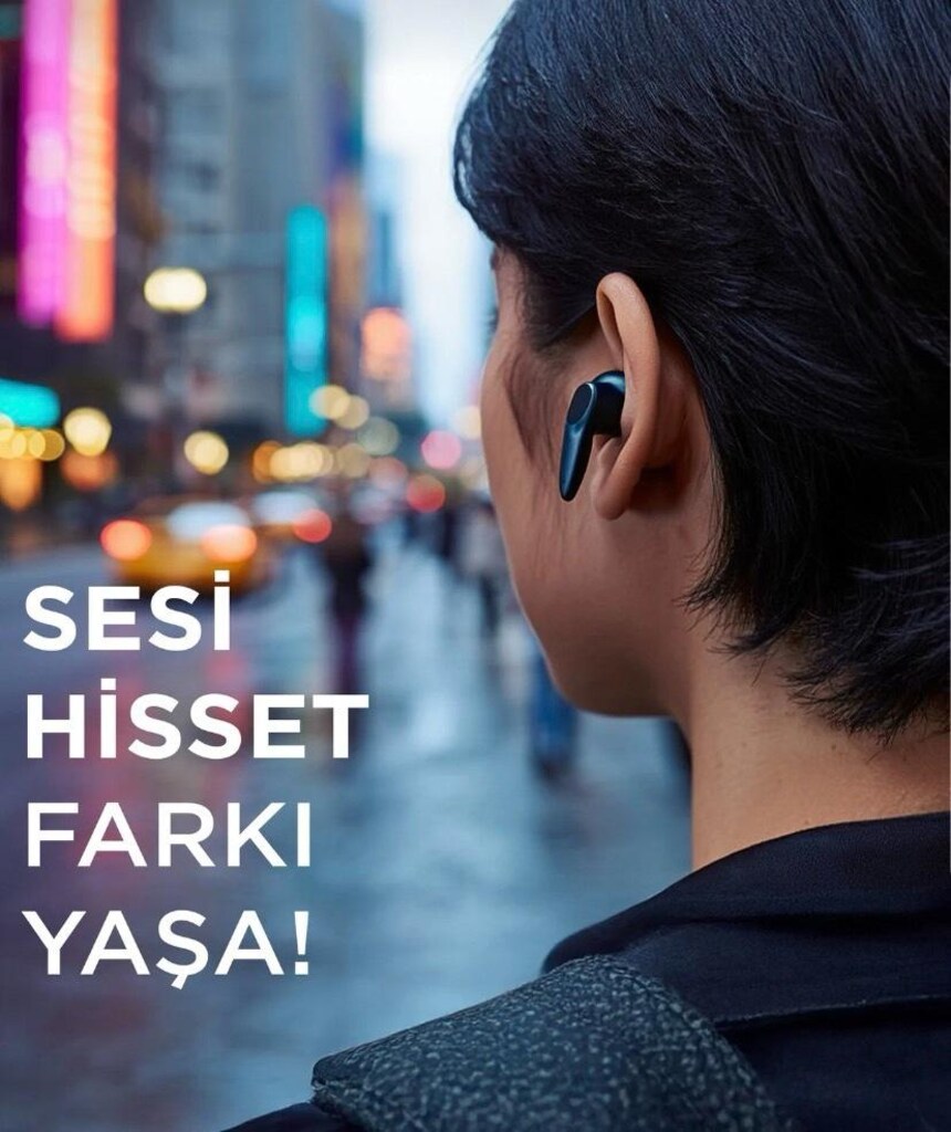 Oyuncu kulaklığı kablosuz ışıklı çift mikrofonlu kulak içi kulaklık - 4