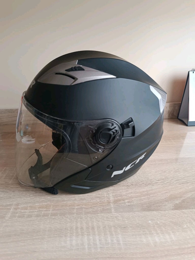 NCR MARKA TEMİZ MAT SİYAH YARIM KASK - 2
