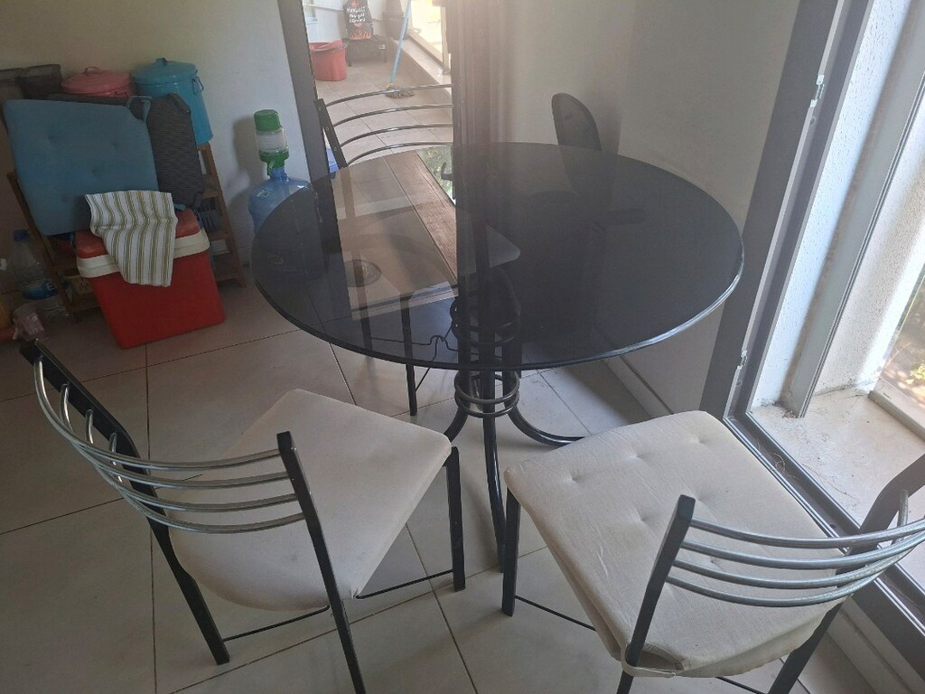 KALİTELİ CAM MASA 4 SANDALYE - 2