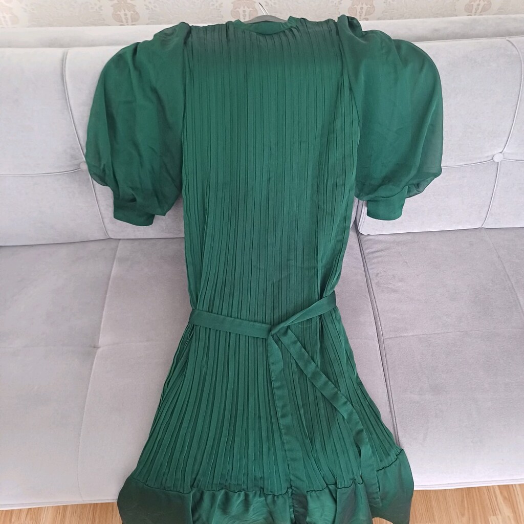 elbise zümrüt yeşili - 6