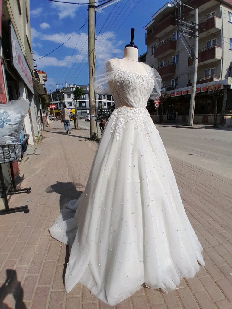 Straplez gelinlik 36/38 bedene uygun satılık - 8