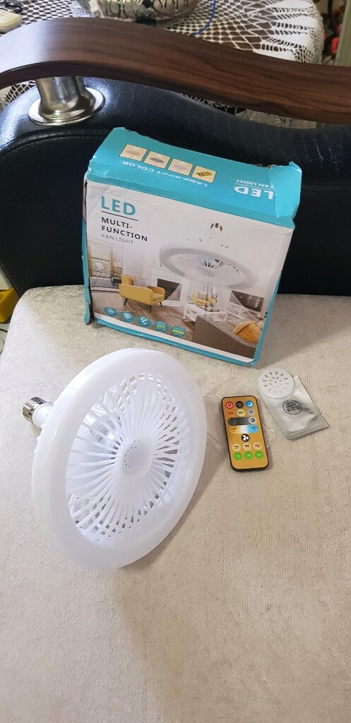 Çok fonksiyonlu tavan vantilatör led ışık hem renk seçeneği sıfır kuma - 3