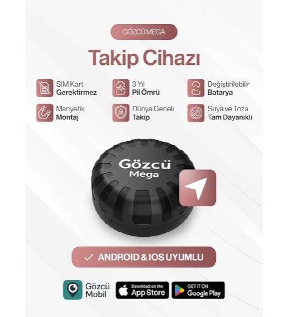 GOZCU MOBIL Mega Takip Cihazı IOS Android Uyumlu Motor Araç Taşıt GPS - 2