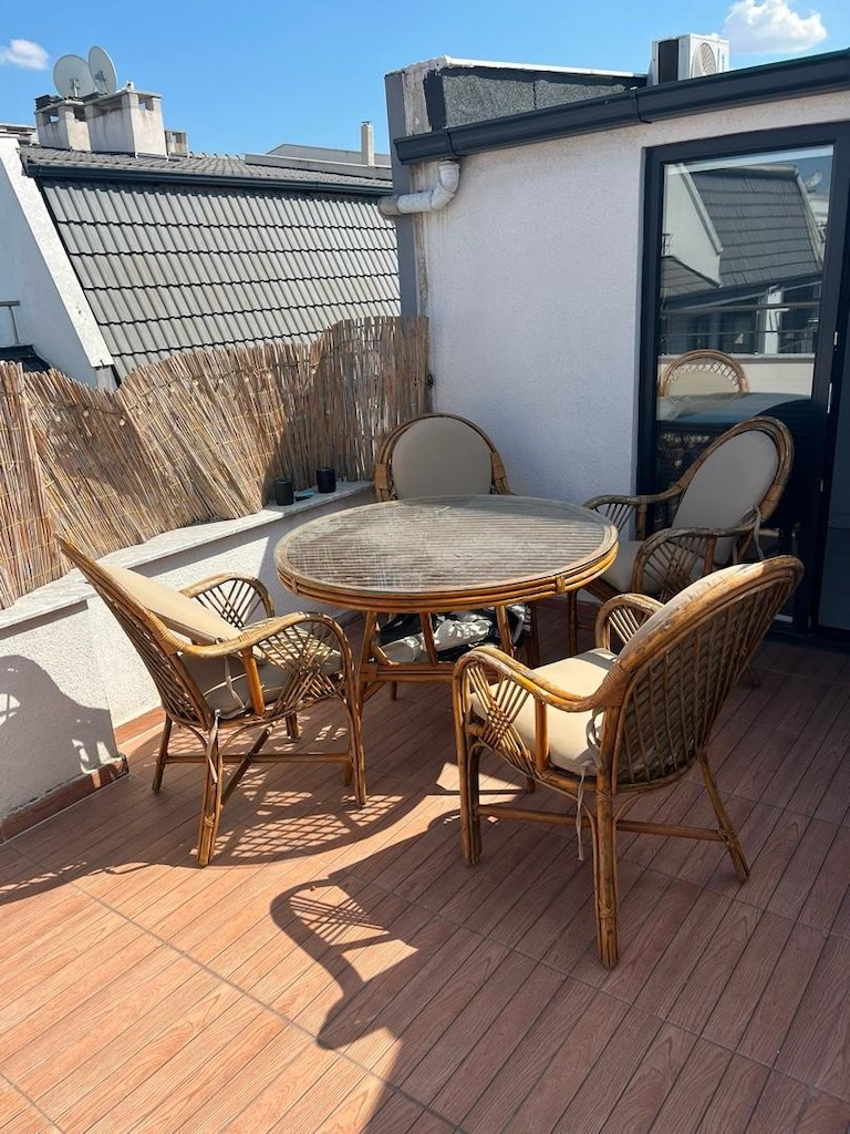 bambu minderli balkon teras takımı - 3