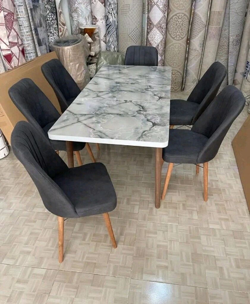 Kelebek Yemek Masası ve 6 Sandalye Takımı, Mutfak Masası Takımı SIFIR