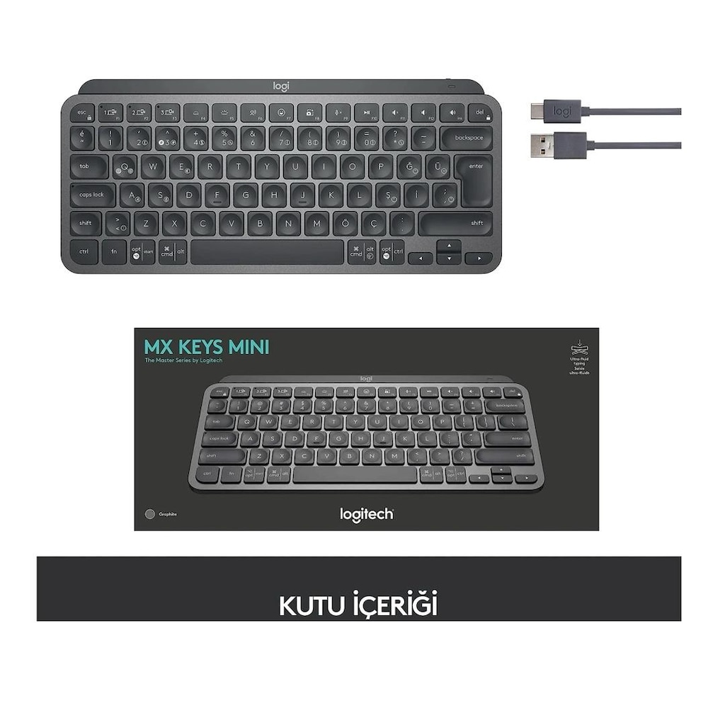 logitech mx keys mini klavye(2 yıl garantili) - 7