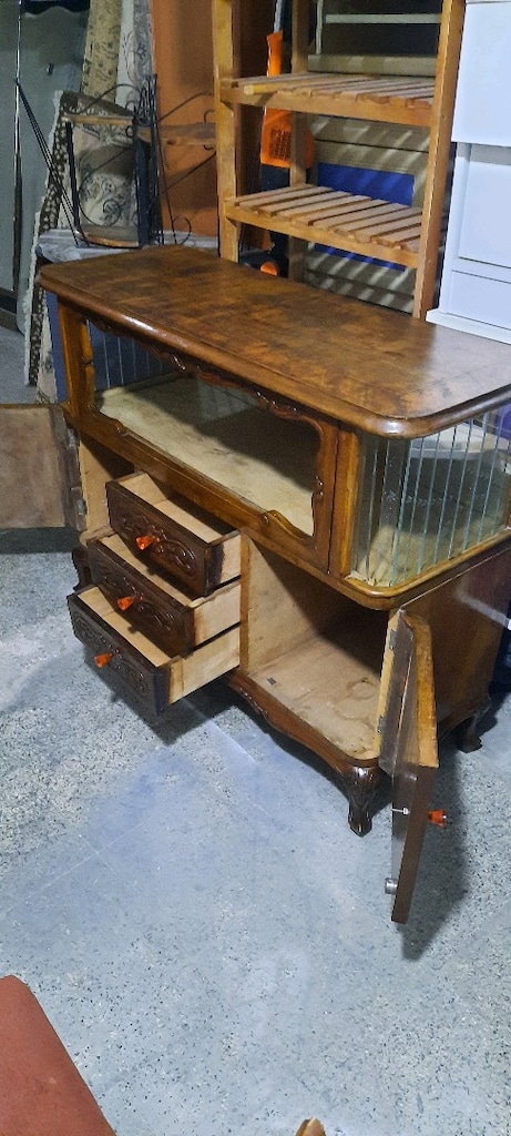 42 cm 90 cm 110 cm ahşap tarihi antika konsol - 2