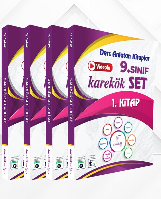 9. Sınıf Karekök Set: 4 kitaptan oluşur.