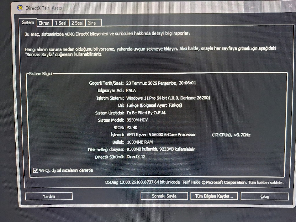 Ryzen5 5600X DDR4 System. Masaüstü Bilgisayat - 3
