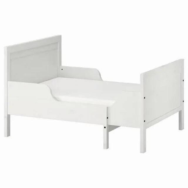 SUNDVIK/LURÖY gri 80x200 cm uzayabilen çocuk karyolası ve