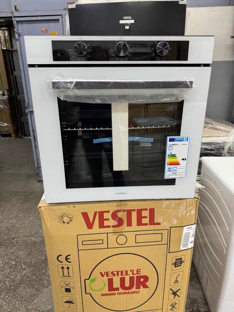 Luxell Ankastre Fırın Beyaz Cam 88 LT 9+1 Fonksiyon Dijital - 2