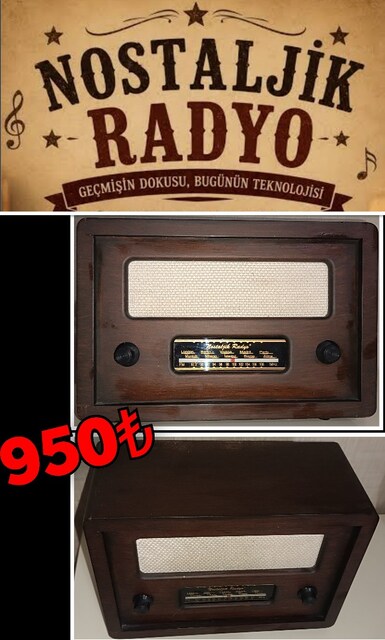 TARİHİ SEKSENLER NOSTALJİK RADYO SÜS HEDİYELİK ( RADYOSU İÇİN ELEKTRİ9