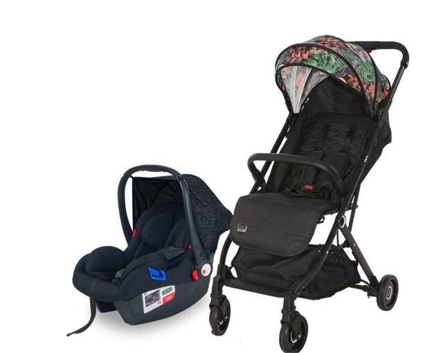 Lorelli Myla Kabin Boy & Travel Set Bebek Arabası - Flowers Tropical