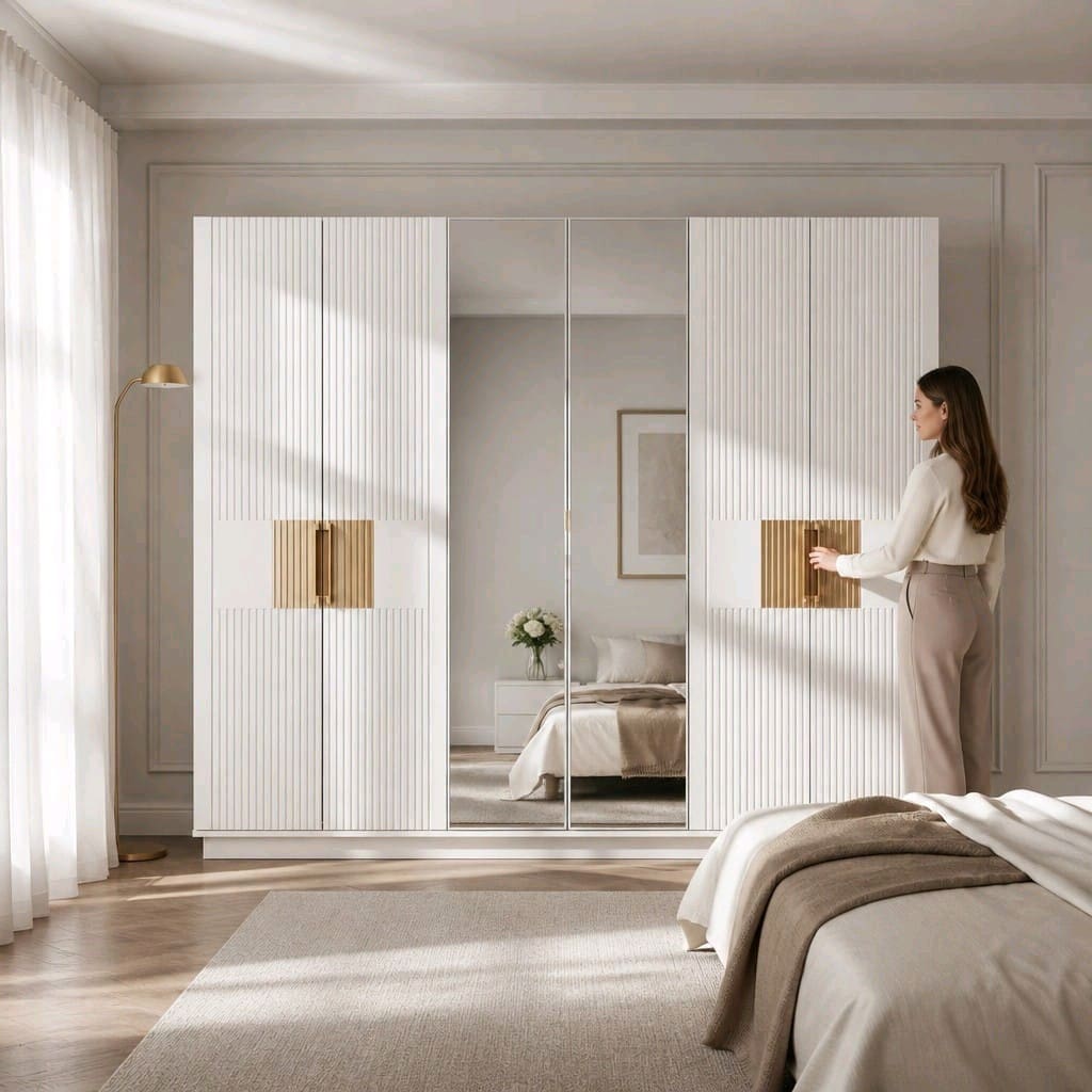 6 kapaklı gardırop elbise dolabı kıyafet dolabı giysi dolabı - 3