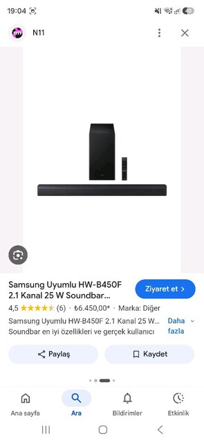 samsung sound bar ev sinema sistemi