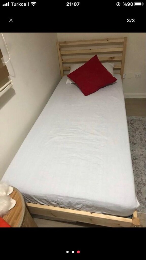 ikea tek kişilik yatak karyola ikea - 3