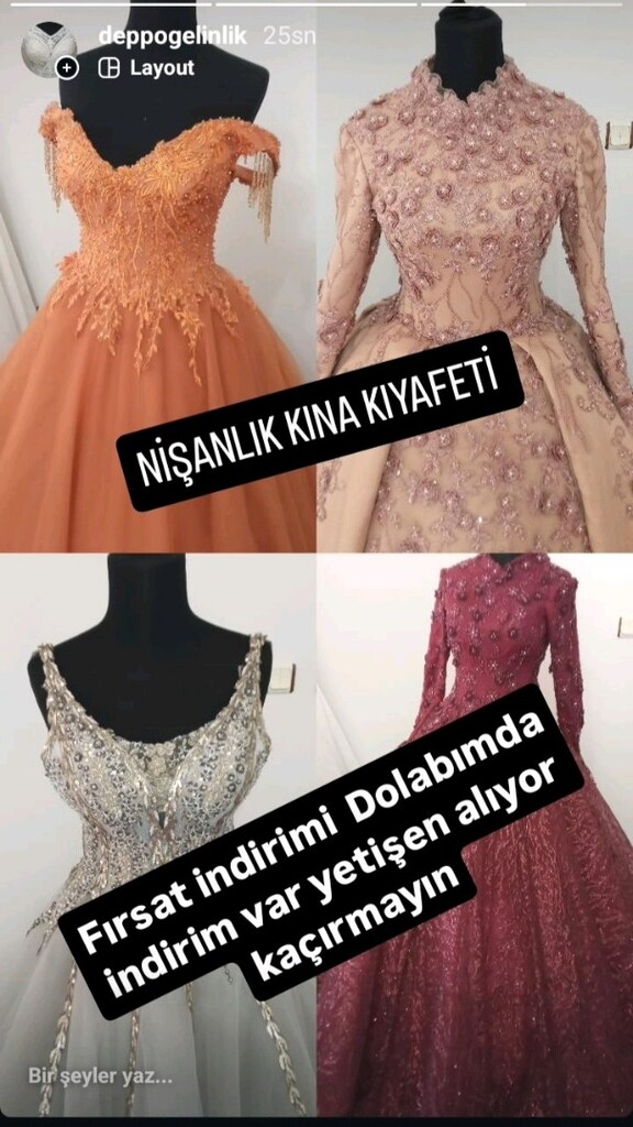 MALİYETİNE SÖZ NİŞAN KINA KIYAFETİ