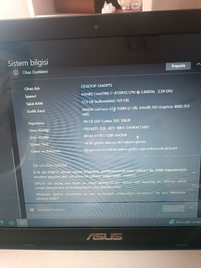 ASUS İ7 - 3