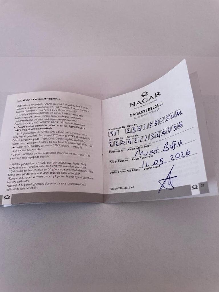 Nacar Quartz Saat Garantili - 10