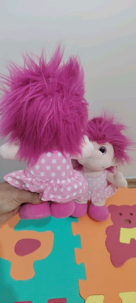 26 Cm Peluş Trol Bebek pembe 2 adet - 2