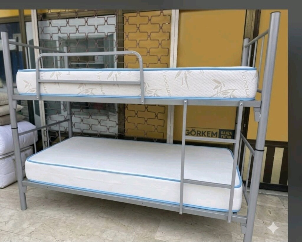 İKİ KATLI GRI RANZA 2 YATAK ÜCRETSİZ TESLİMAT - 8