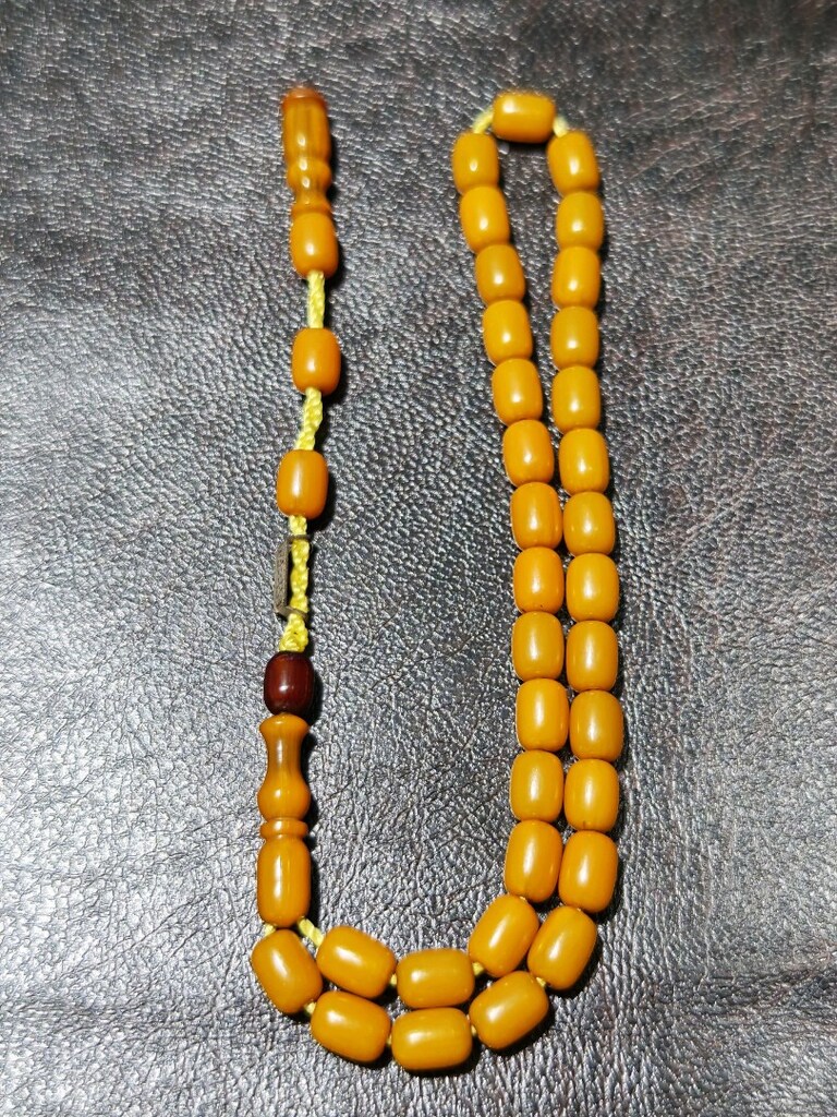 Muhammed dabbas çubuk sıkma kehribar tesbih - 2