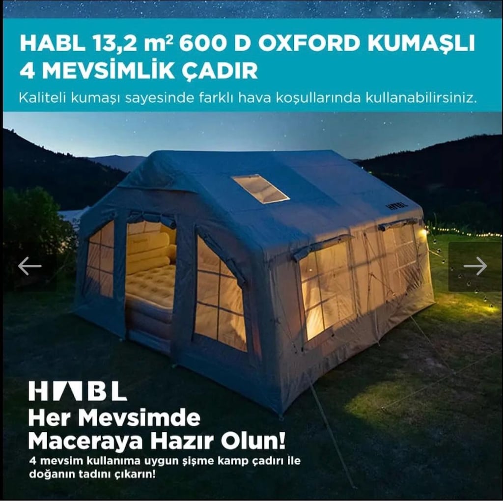 Sıfır Ayarında Habl Şişme Kamp Çadırı – 13.2 M2 - 2