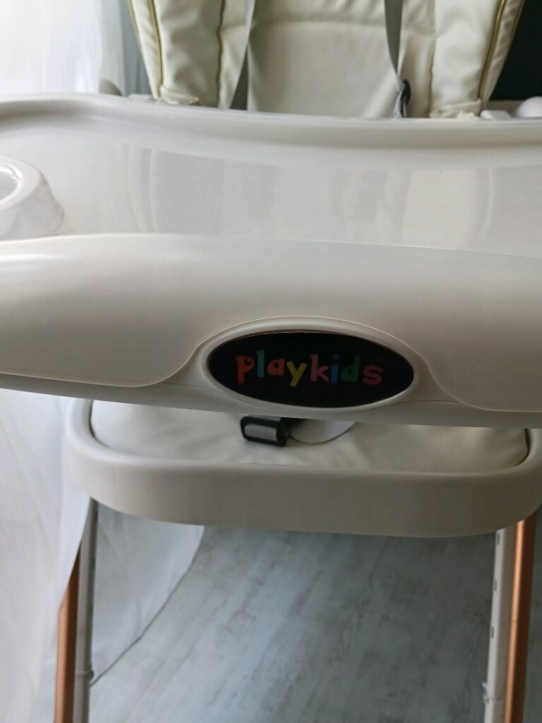 Playkids 3 Kademe Yükseklik Ayarlı Lüks Mama Sandalyesi (Rose GoldPlay - 3