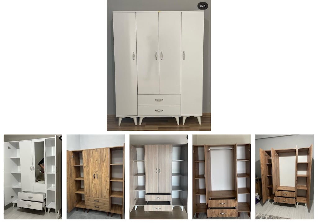 4 kapaklı elbise dolabı eyteljpmhd - 6